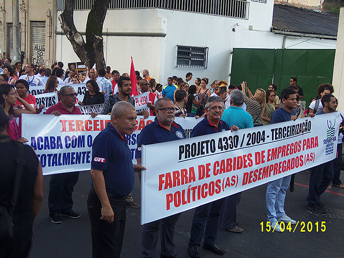 Protesto contra o PL Terceirização - 15.04.2015